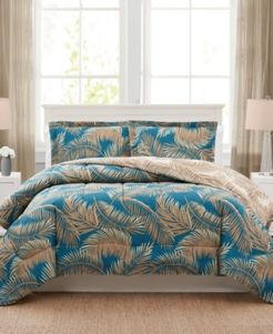 Banana Palm 3-Pc. Reversible King Comforter Set, Created for Macy's Bedding