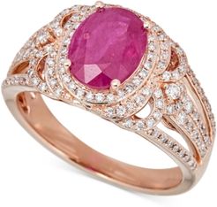 Sapphire (2-1/2 ct. t.w.) & Diamond (1/2 ct.t.w.) Ring in 14k White Gold (Also in Emerald)