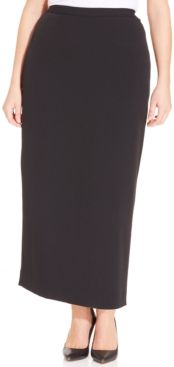 Plus Size Column Skirt