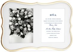 new york Crown Point Collection Gold-Plated Double Invitation Frame