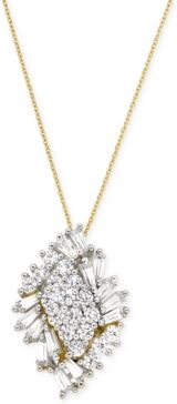 Diamond Cluster Pendant Necklace (1 ct. t.w.) in 14k Gold, Created for Macy's