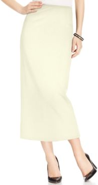 Crepe Column Skirt