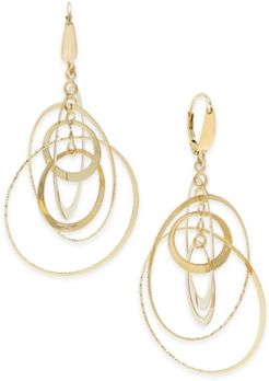 Multi-Circle Orbital Drop Earrings in 14k Gold