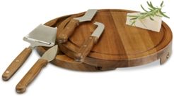 Toscana by Picnic Time Acacia Circo Cheese Board & Tools Set