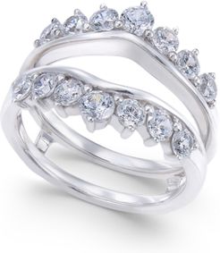 Diamond Tiara Solitaire Enhancer Ring Guard (1-3/8 ct. t.w.) in 14k White Gold