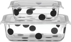 All In Good Taste Deco Dot 2-Container Storage Set