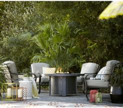 Marlough Round Fire Pit Chat Set, with Sunbrella Cushions, Created for Macy's