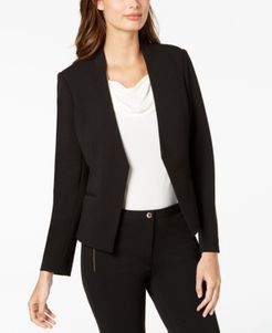 Asymmetrical Open-Front Blazer