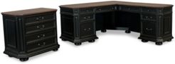 Beekman Home Office, 2-Pc. Furniture Set (Left Return Desk & File Cabinet)