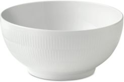 White Fluted Large 9.5" Serving Bowl