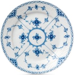 Blue Fluted Half Lace Dessert Plate