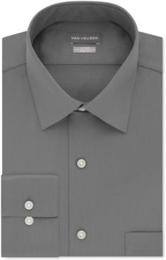 Fitted Stretch Wrinkle Free Sateen Solid Dress Shirt