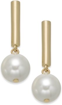 Bar & Imitation Pearl Drop Earrings, Created for Macy's