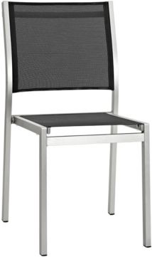 Shore Outdoor Patio Aluminum Side Chair Black