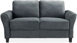 Wilshire Microfiber Loveseat With Rolled Arms