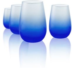 Frost Shadow 16 oz. Stemless Glasses, Set of 4