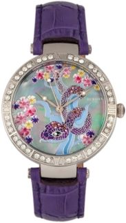 Quartz Mia Collection Purple Leather Watch 38Mm