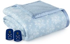 Reversible Micro Flannel to Sherpa Twin Electric Blanket Bedding