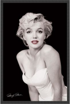 Marilyn Monroe - Red Lips By Milton H. Greene- Framed Art Print