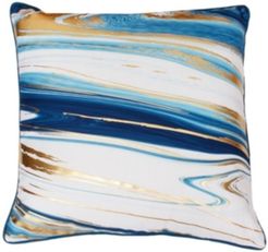 Kia Marble Raised Foil Pillow, 20" x 20"