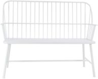 Traditional 38" x 48" White Iron Patio Bench