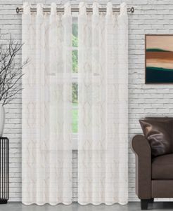 Lightweight Lattice Sheer Curtain Panels, Set of 2, 52" x 63"