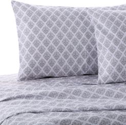 Home Gray Damask Twin Sheet Set Bedding