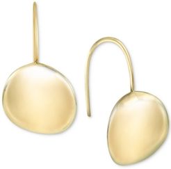 Polished Disc Drop Earrings