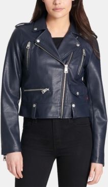 Classic Faux Leather Asymmetrical Motorcycle Jacket