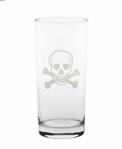 Skull and Cross Bones Cooler Highball 15Oz - Set Of 4 Glasses