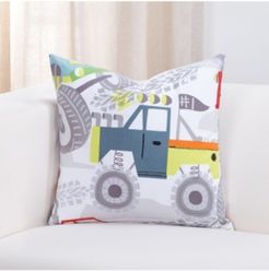 Four Wheelin' Monster truck 26" Designer Euro Throw Pillow