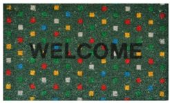 Polka Dot Welcome 17" x 29" Coir/Vinyl Doormat Bedding