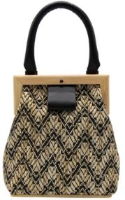 Zig Zag Raffia Mini Purse