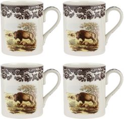 Woodland Bison Mug Set/4