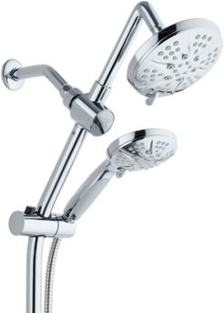 Adjustable Drill-Free Slide Bar with 48-setting Shower Head Combo and Height Extension Arm Bedding