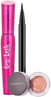 Liquid Liner, Glitter Eye shadow, Mascara Bundle