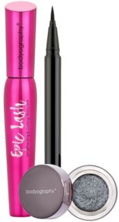 Liquid Liner, Glitter Eye shadow, Mascara Bundle