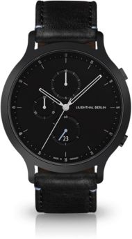 Chronograph with Black Leather Watch 42mm