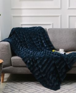 Ultra Soft Faux Fur to Microplush 86" x 86" Reversible Cozy Warm Throw Blanket
