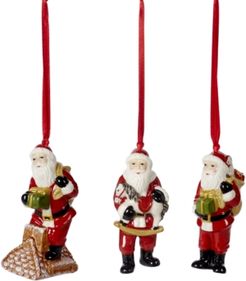 Nostalgic Santa Claus Ornaments, Set of 3