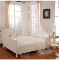 Cottonloft Oasis Round Hoop Sheer Mosquito Net Bed Canopy