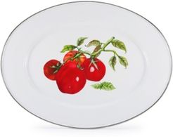 Tomatoes Enamelware Collection 16" x 12" Oval Platter