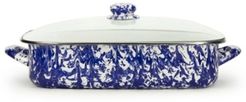 Cobalt Swirl Enamelware Collection 10.5 Quart Roasting Pan