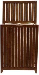 Redmon Genuine Teak Hamper with Laundry Bag