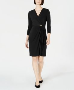 Hardware Faux-Wrap Dress, Created for Macy's