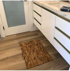 Teak Indoorandoutdoor Floor and Bath Mat, 21" x 15" Bedding
