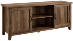 Modern Farmhouse Grooved Door Tv Stand
