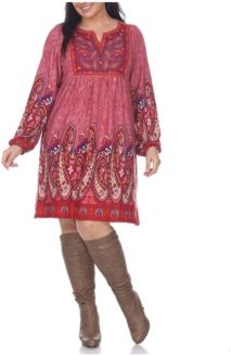 Plus Size Apolline Embroidered Sweater Dress