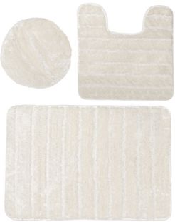 Luxury Nylon 3 Piece Bath Rug Set Bedding