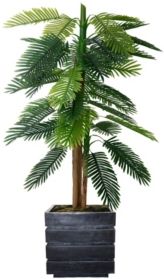 64" Real Touch Palm Tree in Fiberstone Planter